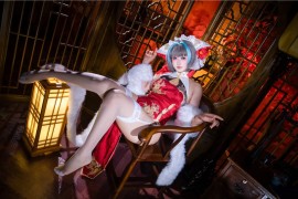 喵喵的喵吖 柴郡旗袍 [11P-109M]