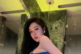 【微-密】不爱笑的赛琳-蓝色蕾丝包臀裙 [10P-10M]