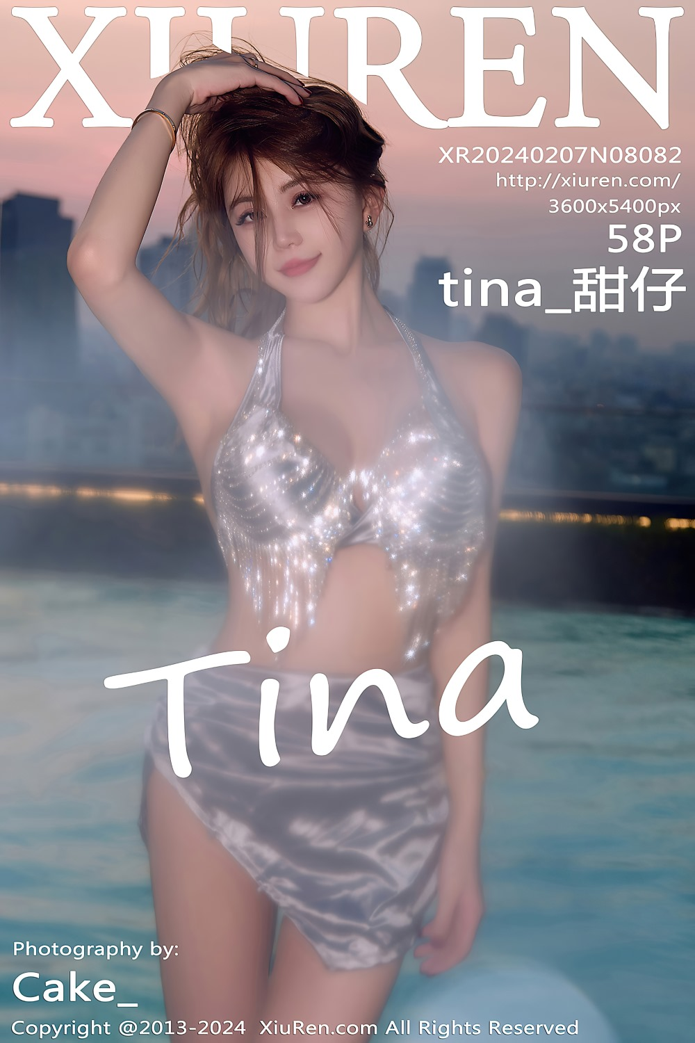 [秀人网] 2024.02.07 NO.8082 tina_甜仔 泳池拍摄[59P/511MB] 第1张