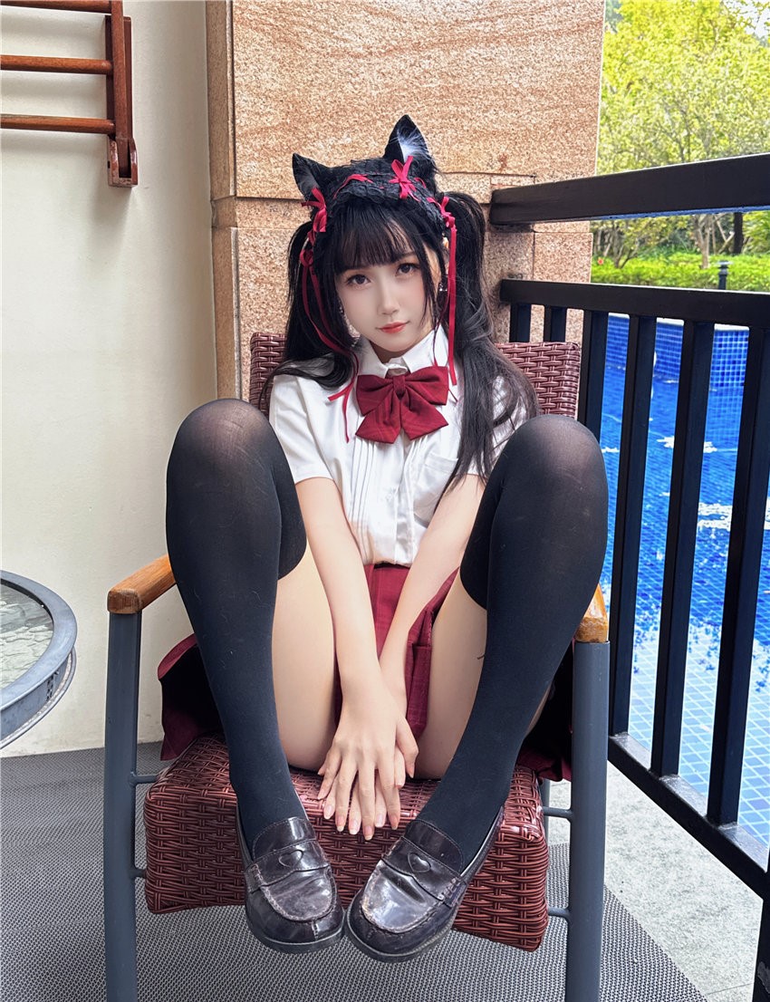 不呆猫 温泉双马尾JK[22P1V-712MB] 第4张