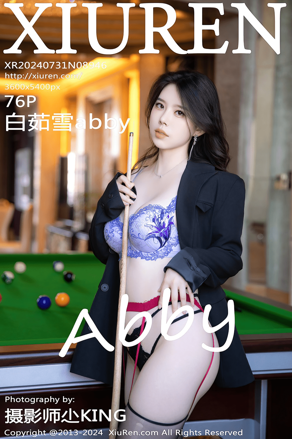 [秀人网] 2024.07.31 NO.8946 白茹雪abby 台球主题[77P/728MB] 第1张