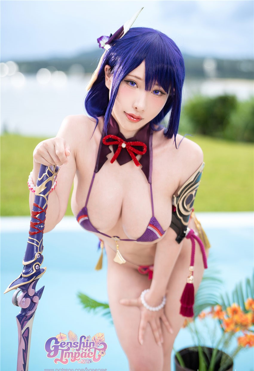 雨波_HaneAme 原神雷电将军写真书 [95P-650MB] 第3张