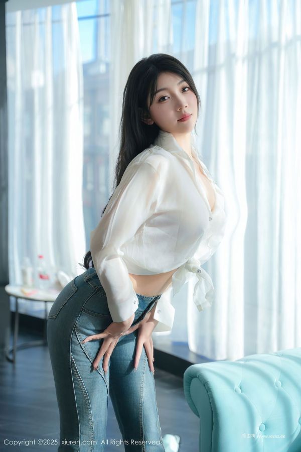 [秀人网] 2025.01.20 NO.9786 奶芙乔乔 蓝色牛仔裤[79P/687MB] 第1张