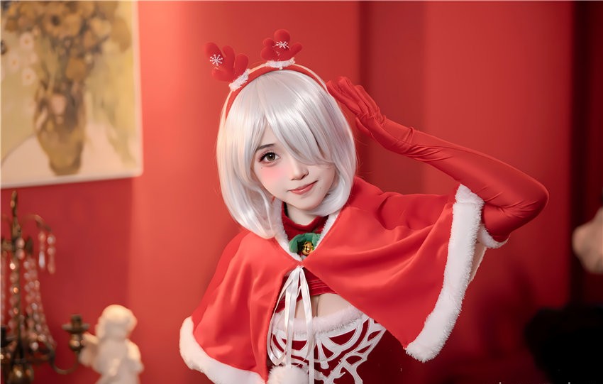 Bangni邦尼 圣诞尼尔 红裙御姐 [132P3V-966M] 第2张