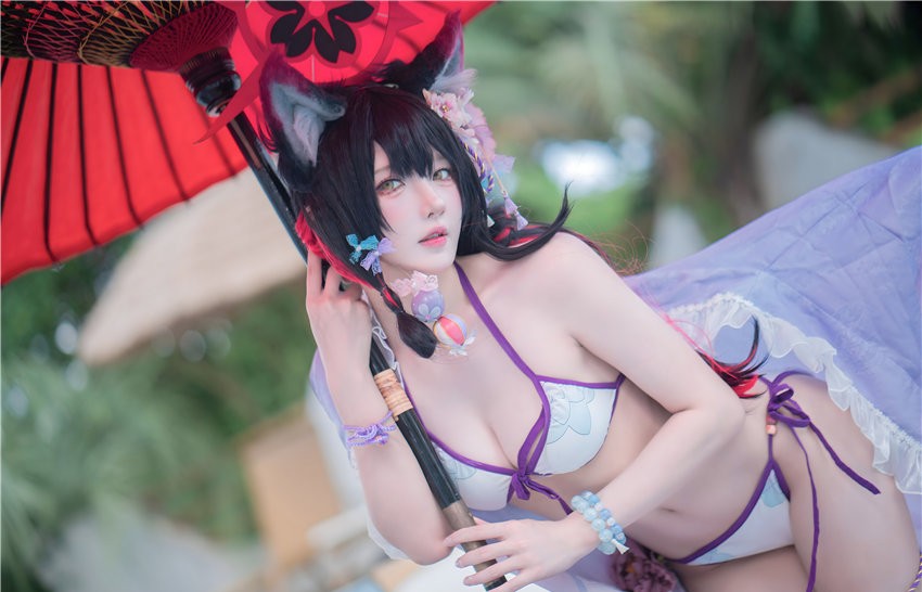 阿包也是兔娘 蔚蓝档案 狐坂若藻 水着[32P-187M] 第1张