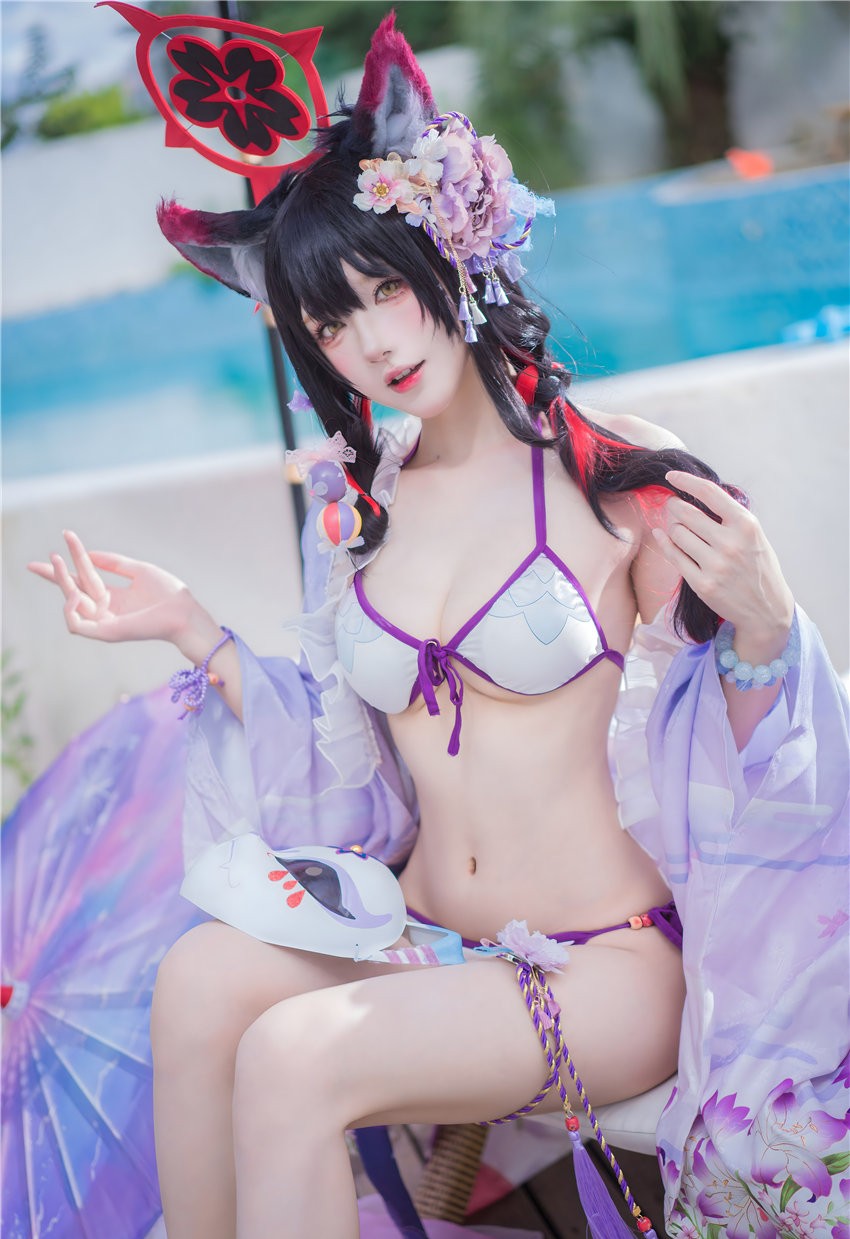 阿包也是兔娘 蔚蓝档案 狐坂若藻 水着[32P-187M] 第4张