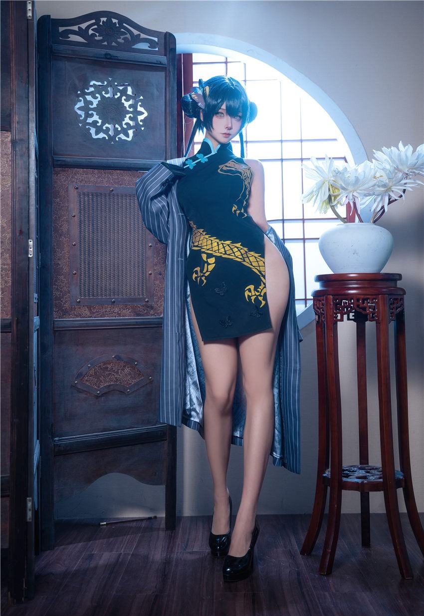 Seya-狮砸 蔚蓝档案 妃咲 旗袍[12P-138M] 第4张