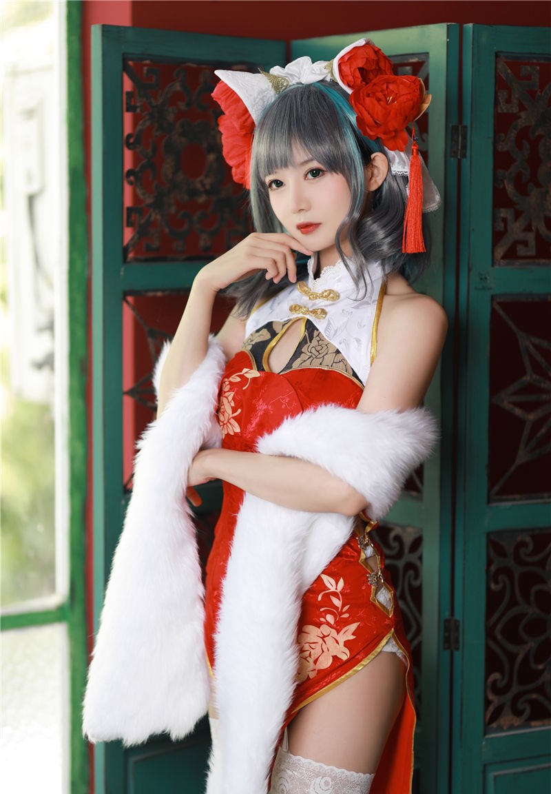 51酱 碧蓝航线-柴郡新春旗袍[12P-55M] 第1张