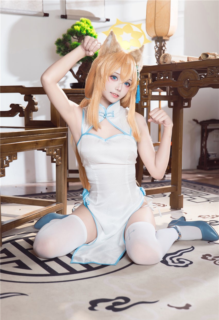 艾西Aiwest 蔚蓝档案 伊落玛丽旗袍[30P-342M] 第4张