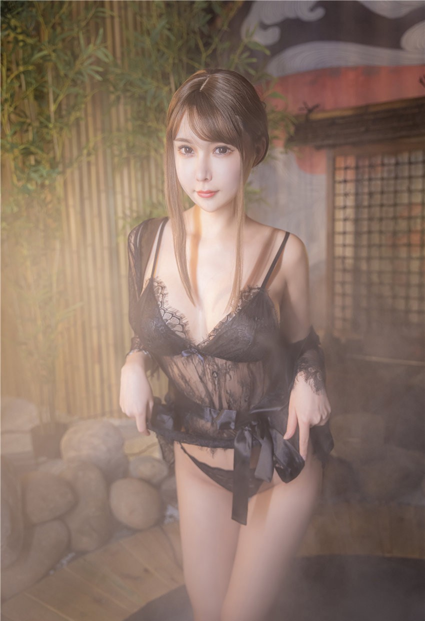 亚马逊鲶鱼 温泉黑色蕾丝 [33P-636MB] 第3张